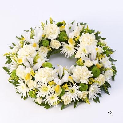 Mixed Wreath Yellow and Cream
